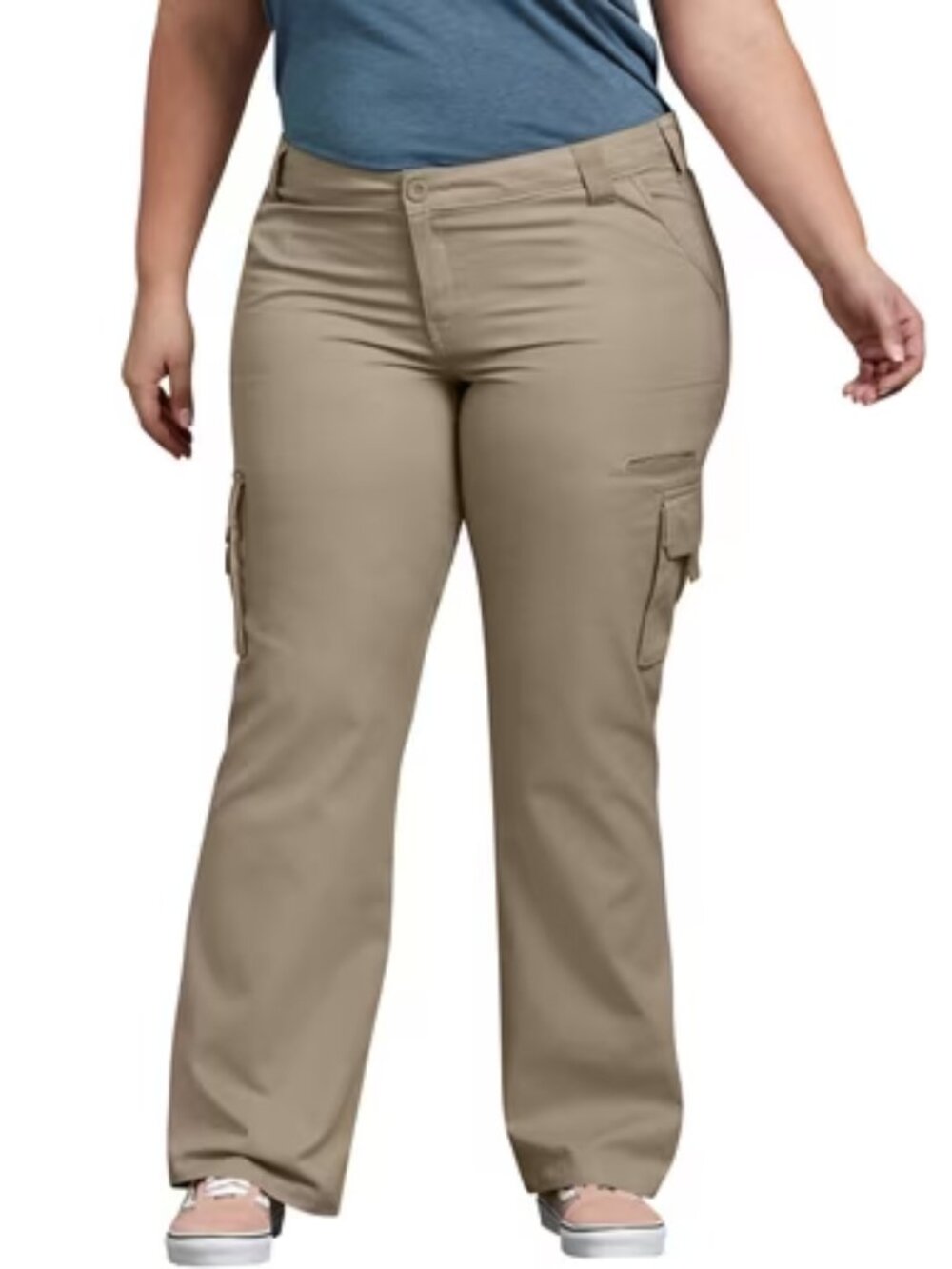 Women's Dickies Plus Size Relaxed Straight Leg Cargo  Pants - Tan - 22 - NWT